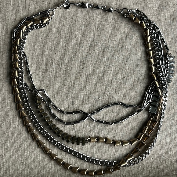 Stella & Dot Sutton Versatile Mixed Metals Statement Necklace - Picture 5 of 12